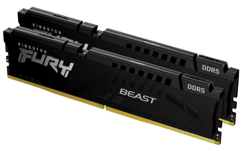 Kingston Fury Beast DDR5 Black 5600MHz 32GB Kit (2x16GB) CL40 RAM Memory (KF556C40BBK2-32)