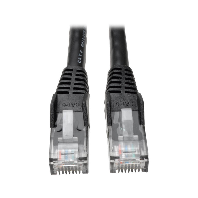Tripp Lite Cat6 Gigabit Snagless Molded (UTP) Ethernet Cable (RJ45 M/M), Black, 25 ft. (7.62 m) (N201-025-BK)