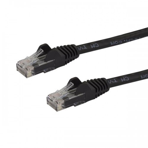 StarTech.com 35ft CAT6 Ethernet Cable - Black CAT 6 Gigabit Ethernet Wire -650MHz 100W PoE RJ45 UTP Network/Patch Cord Snagless w/Strain Relief Fluke Tested/Wiring is UL Certified/TIA (N6PATCH35BK)