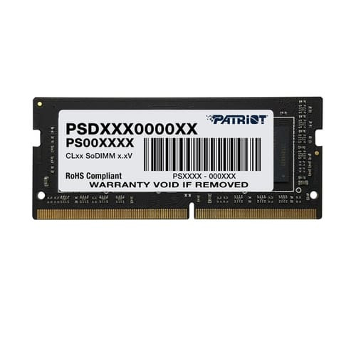 Patriot Signature Line DDR4 SODIMM 3200MHz 16GB Module Single-sided CL22 RAM Memory (PSD416G320081S)