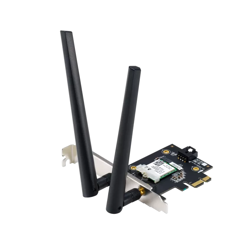 ASUS PCE-AX1800 Dual Band PCI-E WiFi 6 (802.11ax). Bluetooth 5.2, OFDMA and MU-MIMO Network Adapter