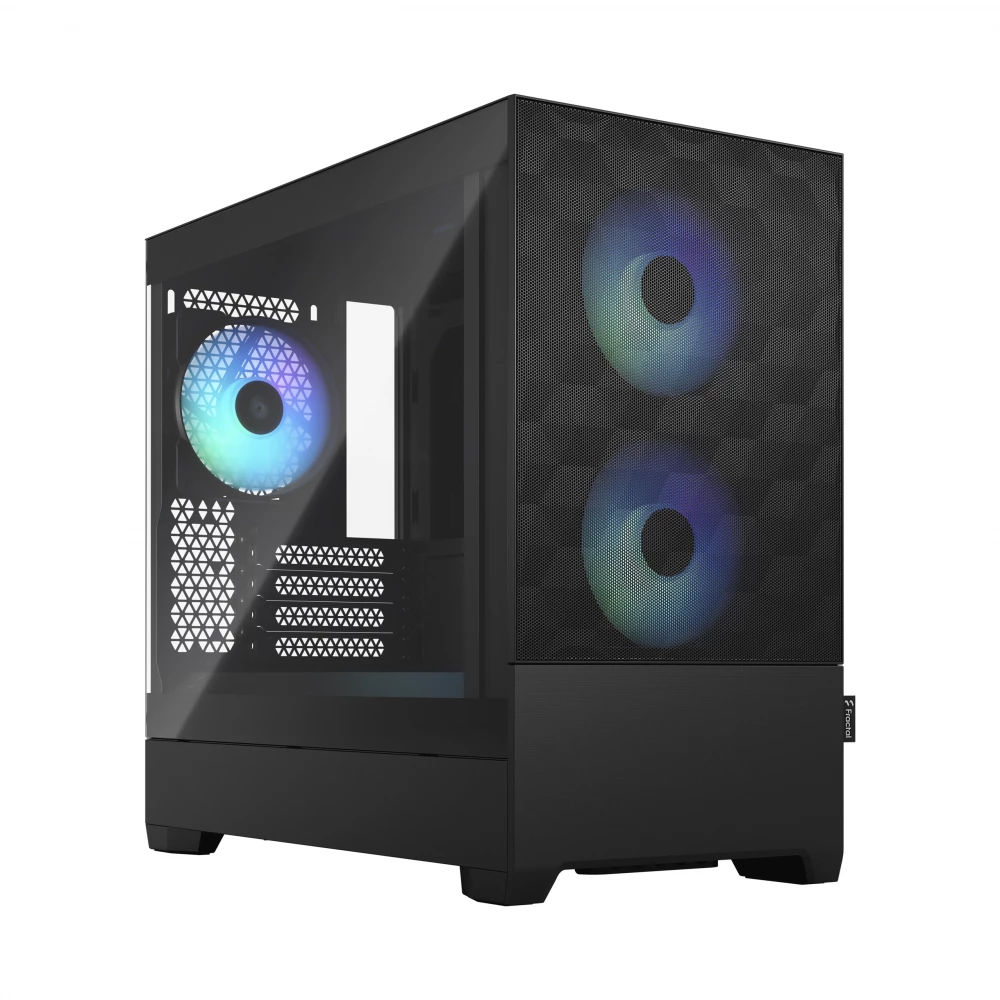Fractal Design Pop Mini Air RGB Black Clear Tempred Glass Micro-ATX Mini-Tower Case (FD-C-POR1M-06)