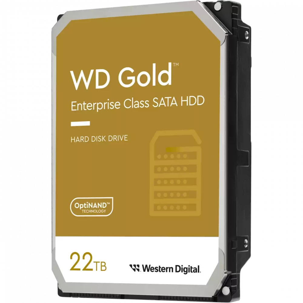 WD Gold 22TB 7200RPM 512MB Cache SATA 6Gb/s 3.5" Enterprise Class HDD Hard Drive (WD221KRYZ)