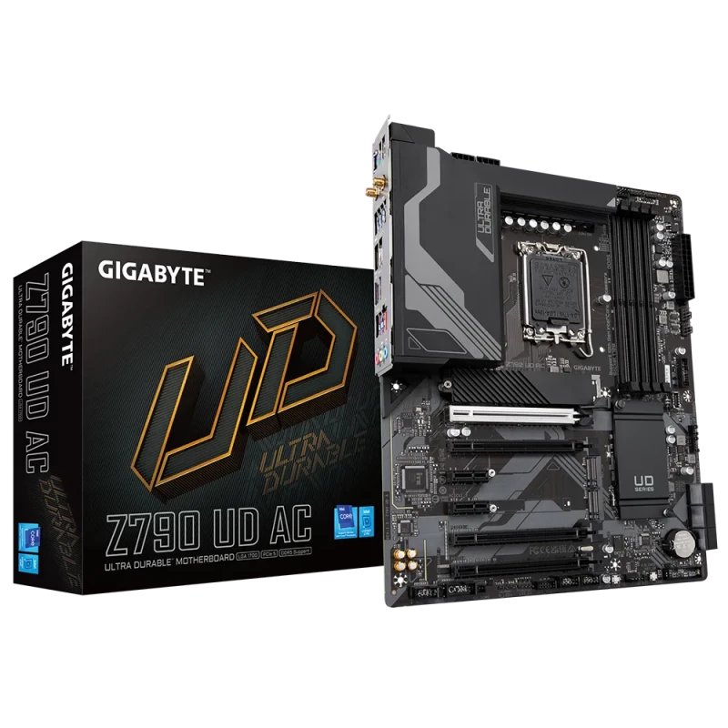 Gigabyte Z790 UD AC LGA1700 ATX Intel Z790 4xDIMM DDR5 3xM.2 USB 3.2 2.5Gb LAN Wi-Fi AC+BT Motherboard