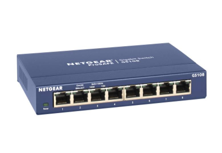 Netgear ProSafe GS108 8-Port Gigabit Ethernet Unmanaged Switch (GS108-400NAS)