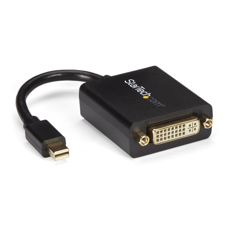 StarTech.com Mini DisplayPort to DVI Adapter - Mini DP to DVI-D Converter - 1080p Video - VESA Certified - mDP or Thunderbolt 1/2 Mac/PC to DVI Monitor - mDP 1.2 to DVI Single-Link Dongle (MDP2DVI)