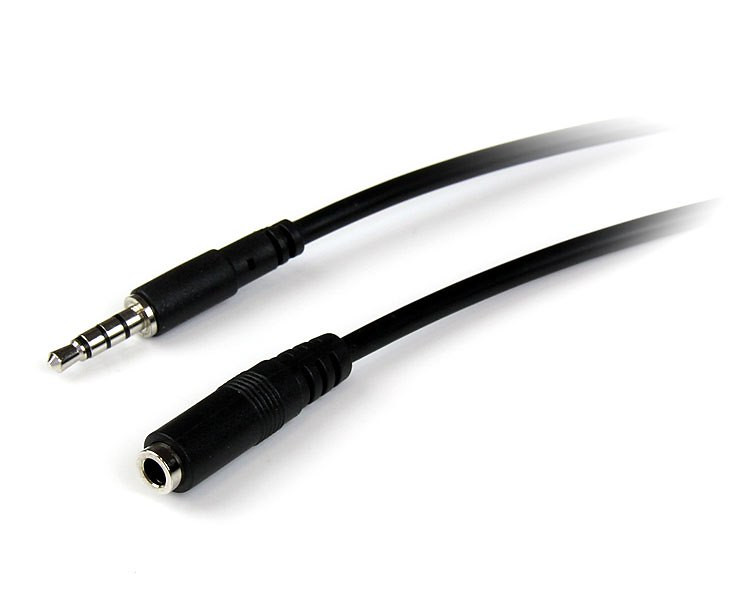 StarTech.com 2m 3.5mm 4 Position TRRS Headset Extension Cable - M/F (MUHSMF2M)