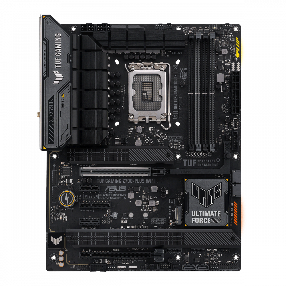 ASUS TUF Gaming Z790-Plus WiFi LGA1700 ATX Intel Z790 4xDIMM DDR5 4xM.2 USB 3.2 PCIe 5.0 2.5Gb LAN Wi-Fi 6E+BT Motherboard