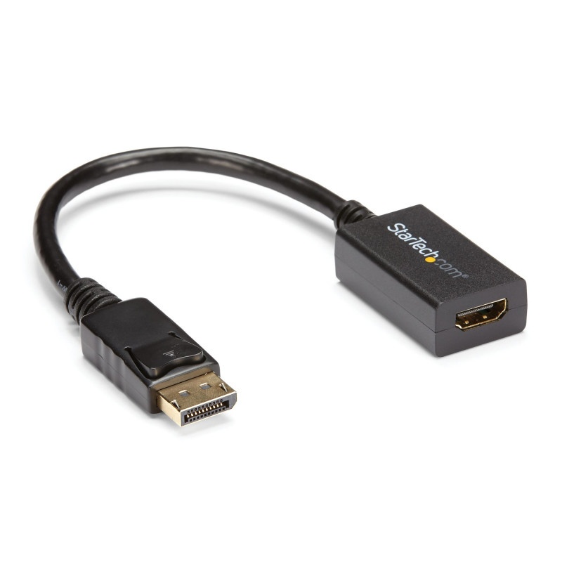 StarTech.com DisplayPort to HDMI Adapter - DP 1.2 to HDMI Video Converter 1080p - DP to HDMI Monitor/TV/Display Cable Adapter Dongle - Passive DP to HDMI Adapter - Latching DP Connector (DP2HDMI2)
