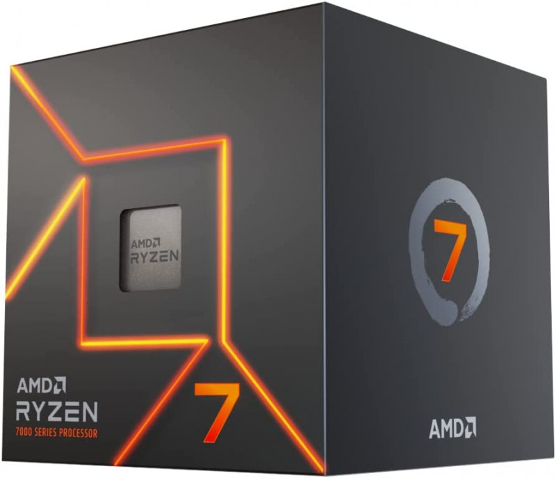 AMD Ryzen 7 7700 3.8GHz 8C/16T Socket AM5 65W Wraith Prism Cooler ZEN 4 CPU Processor (100-100000592BOX)