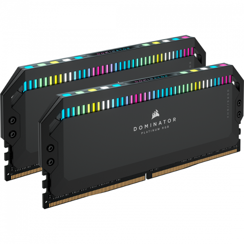 Corsair DOMINATOR PLATINUM RGB DDR5 Black 6400MHz 64GB Kit (2x32GB) CL32 RAM Memory (CMT64GX5M2B6400C32)