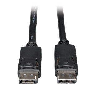 Tripp Lite DisplayPort Cable with Latching Connectors, 4K 60 Hz (M/M), Black, 15 ft. (4.57 m) (P580-015)