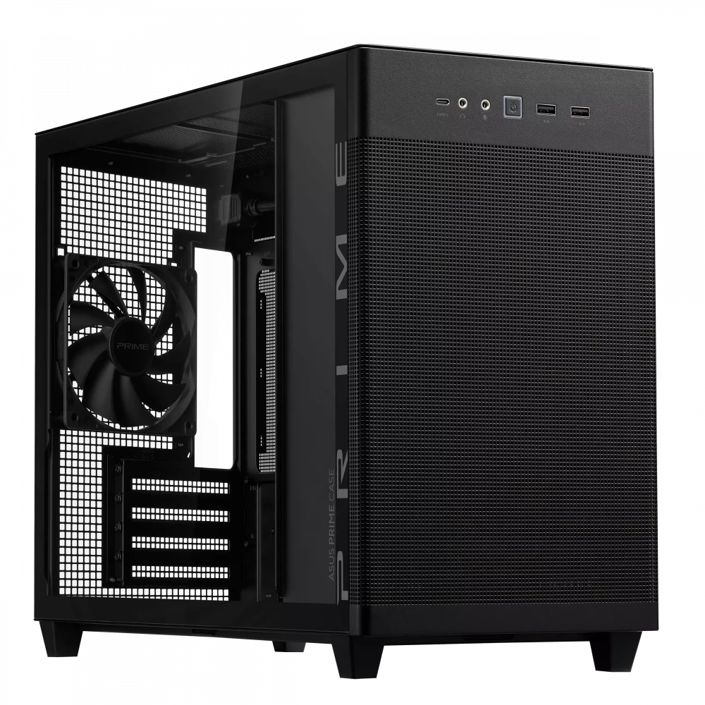 ASUS Prime AP201 Tempered Glass Black Micro-ATX Small Tower Case (AP201/BLK/TG//)