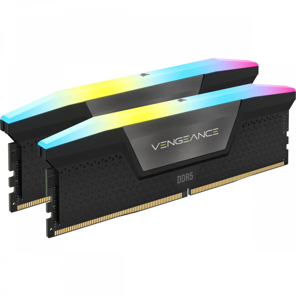 Corsair VENGEANCE RGB DDR5 Black 7200MHz 48GB Kit (2x24GB) CL36 RAM Memory (CMH48GX5M2B7200C36)
