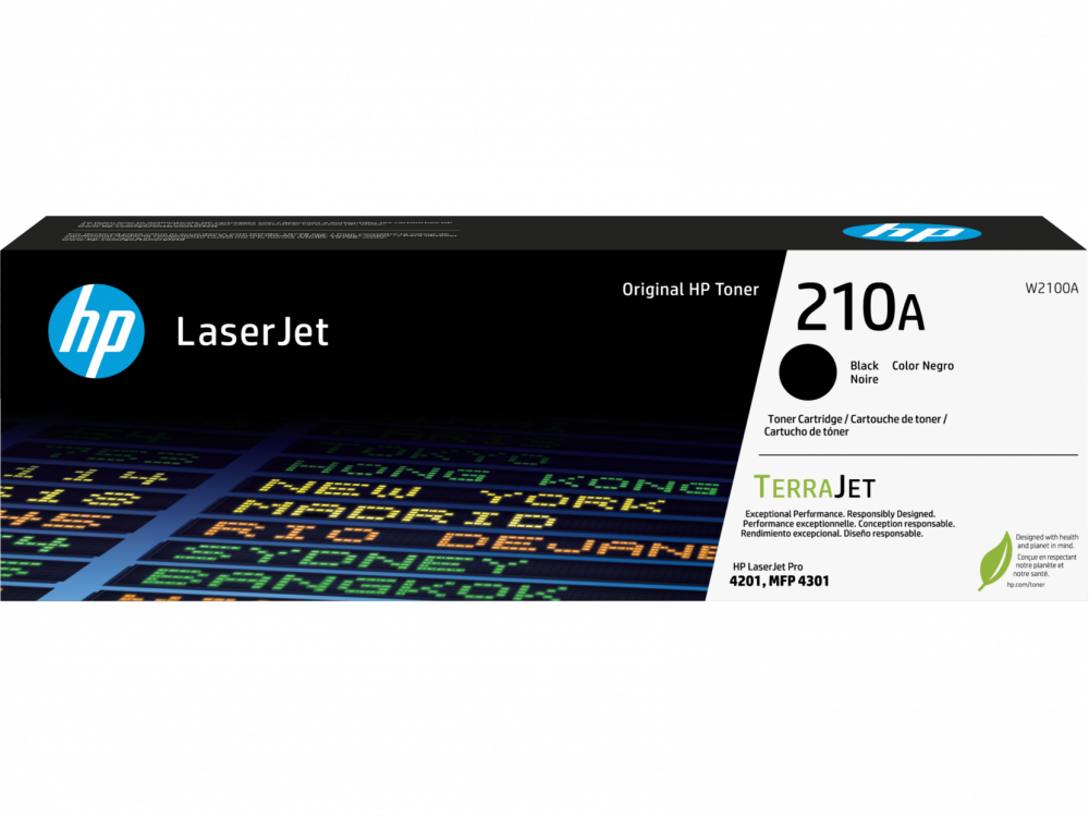 HP 210A Black Original LaserJet Toner Cartridge (W2100A)