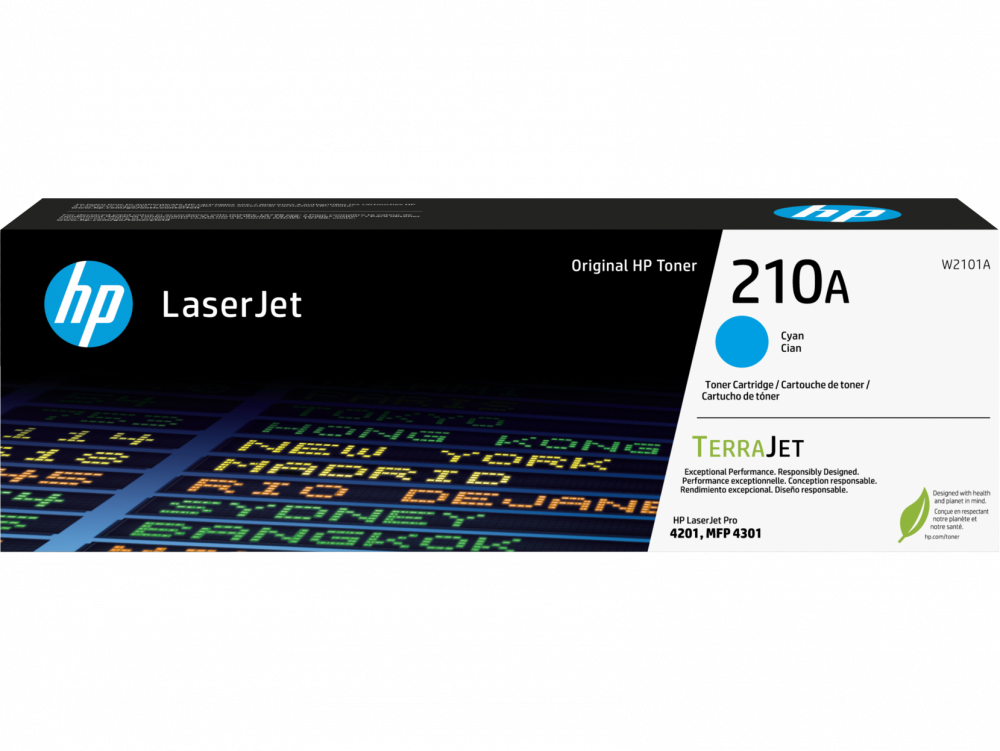 HP 210A Cyan Original LaserJet Toner Cartridge (W2101A)