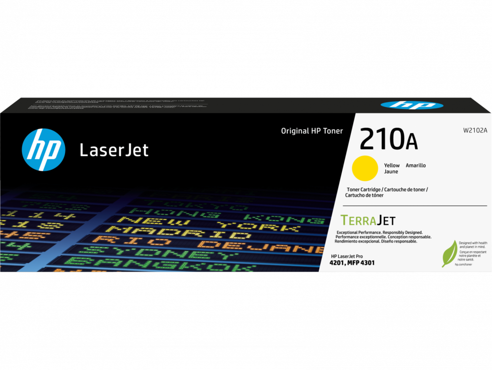 HP 210A Yellow Original LaserJet Toner Cartridge (W2102A)
