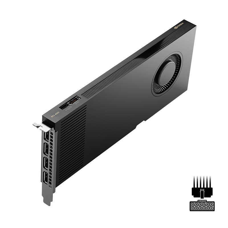 PNY NVIDIA RTX 4000 Ada Generation 20GB GDDR6 ECC PCIe 4.0 x16 4xDP Video Card (VCNRTX4000ADA-PB)