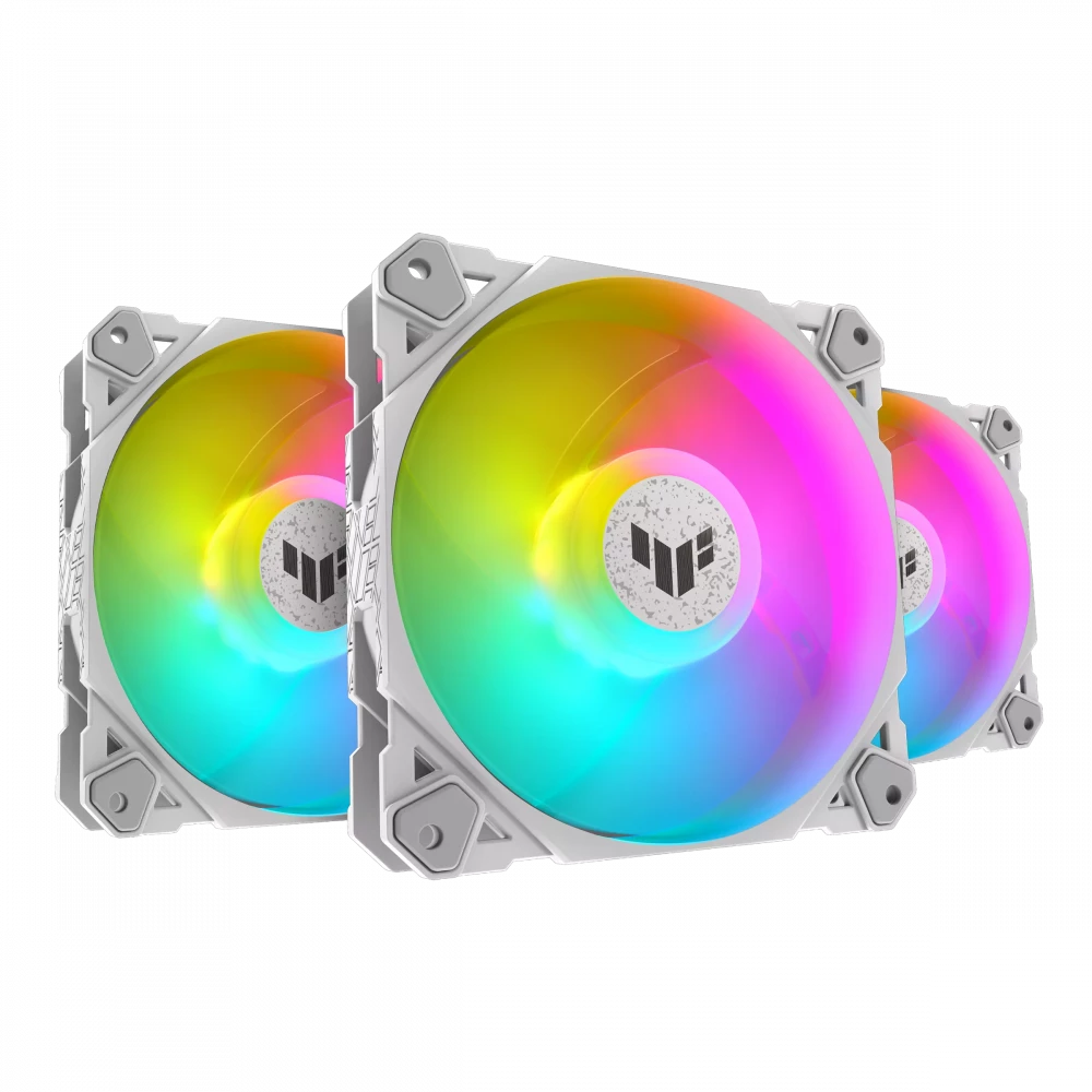 ASUS TUF Gaming TF120 ARGB White Fan - Triple Fan Kit with ARGB Controller (TUF GAMING TF120 ARGB 3IN1)