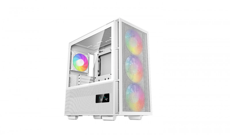 DeepCool CH560 DIGITAL WH White TG 3x140mm+1x120mm ARGB Fans ATX Mid-Tower Case (R-CH560-WHAPE4D-G-1)