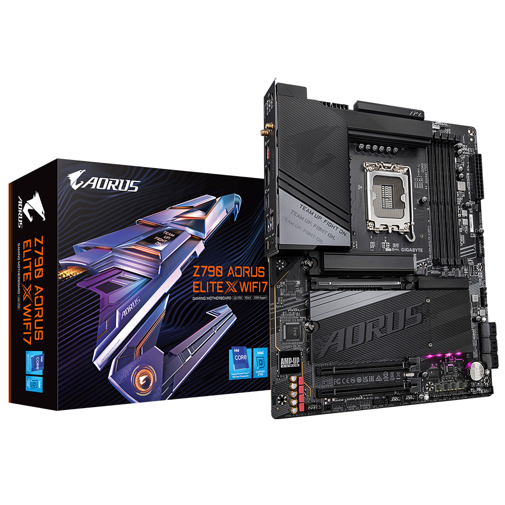 Gigabyte Z790 AORUS ELITE X WIFI7 LGA1700 ATX Intel Z790 4xDIMM DDR5 4xM.2 USB 3.2 PCIe 5.0 2.5Gb LAN WI-Fi 7+BT Motherboard