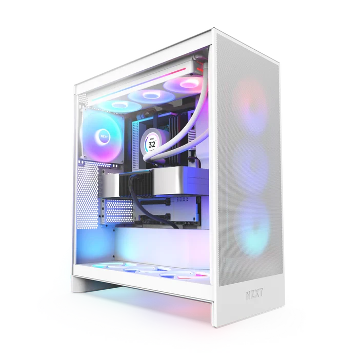 NZXT H7 Flow RGB White ATX Mid-Tower Case (CM-H71FW-R1)
