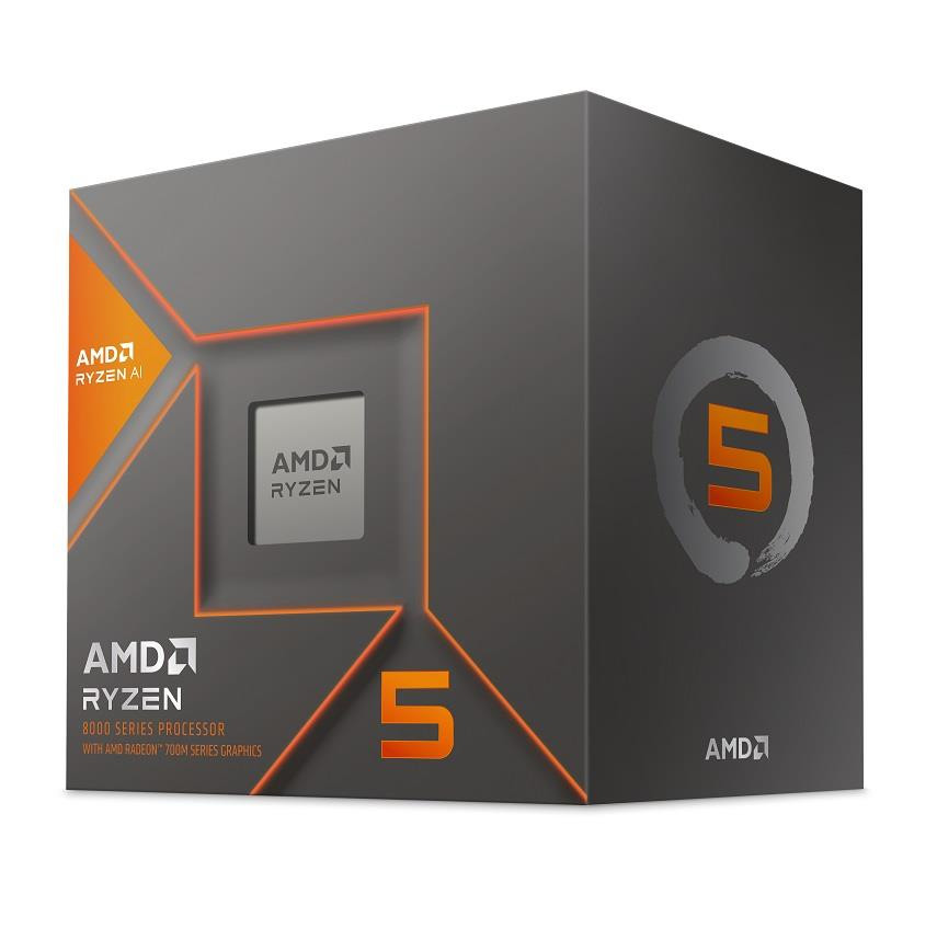 AMD Ryzen 5 8600G 4.3GHz 6C/12T Socket AM5 65W Wraith Stealth Cooler AMD Radeon 760M Graphics CPU Processor (100-100001237BOX)