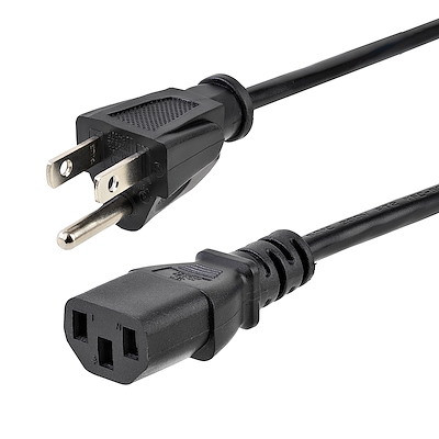 StarTech.com 10ft (3m) Heavy Duty Power Cord, NEMA 5-15P to C13, PC Cable (PXT1011410)
