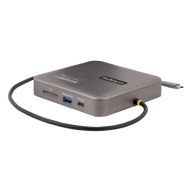 StarTech.com USB-C Multiport Adapter, Dual HDMI Video, 4K 60Hz, 2-Port USB-A/USB-C 10Gbps Hub, 100W PD, GbE, SD, 22" (56cm) Cable, Travel Dock, Docking Station (102B-USBC-MULTIPORT)