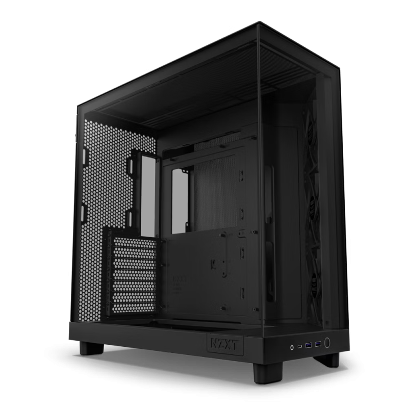 NZXT H6 Flow Black Compact Dual-Chamber 3xF120Q Airflow fans ATX Mid-Tower Case (CC-H61FB-01)