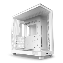 NZXT H6 Flow White Compact Dual-Chamber 3xF120Q Airflow fans ATX Mid-Tower Case (CC-H61FW-01)