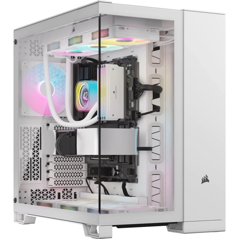 Corsair iCUE LINK 6500X RGB White 3xRX RGB Fans ATX Mid-Tower Dual Chamber PC Case (CC-9011270-WW)