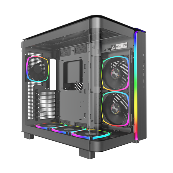 MONTECH KING 95 PRO Black TG 6xARGB PWM Fans Dual Chamber ATX Mid-Tower Case