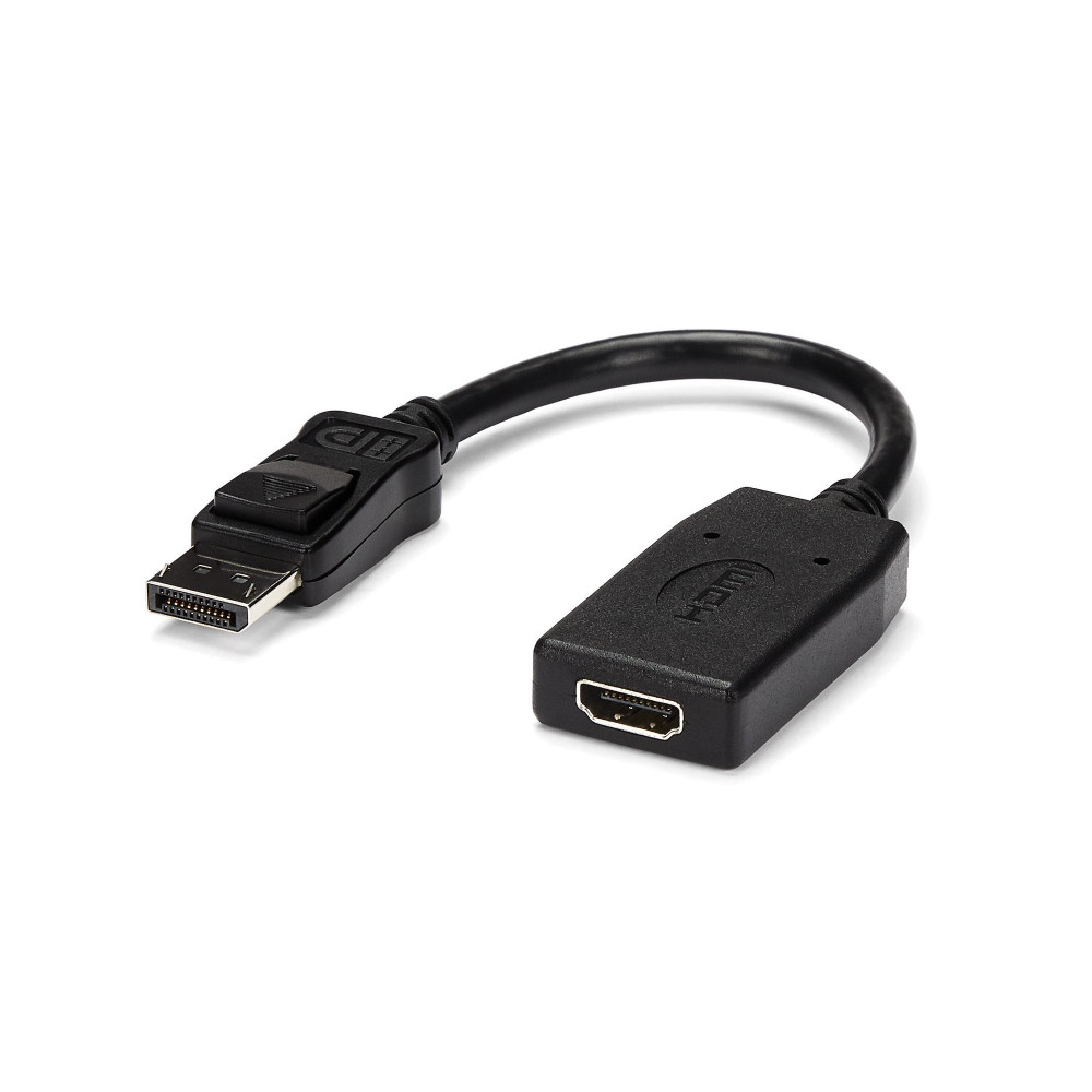 StarTech.com DisplayPort to HDMI Adapter - DP to HDMI Adapter/Video Converter - 1080p - VESA Certified - DP to HDMI Monitor/Display/Projector Adapter Dongle - Passive - Latching DP Connector (DP2HDMI)
