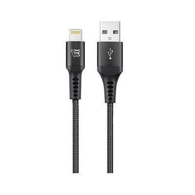 LAX 6FT Apple MFi Braided Nylon Lightning Cables to USB-A - Black (LX-6BK)