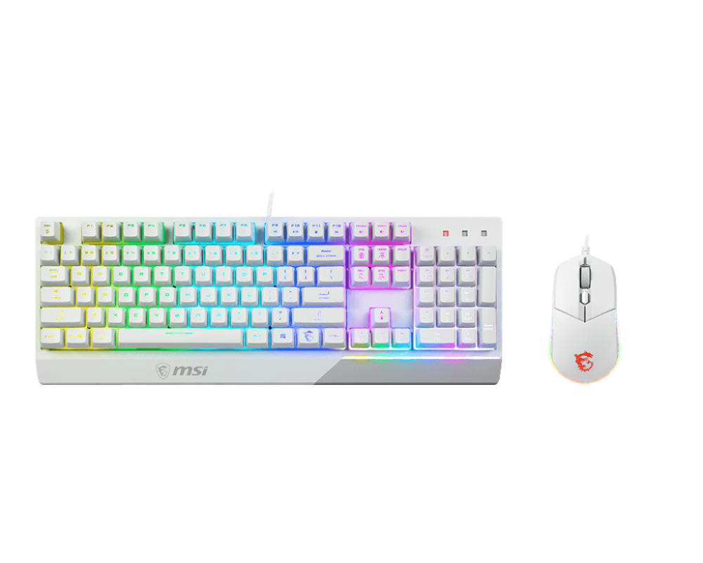 MSI Vigor GK30 Combo White RGB Keyboard and Mouse (VIGORGK30CW)