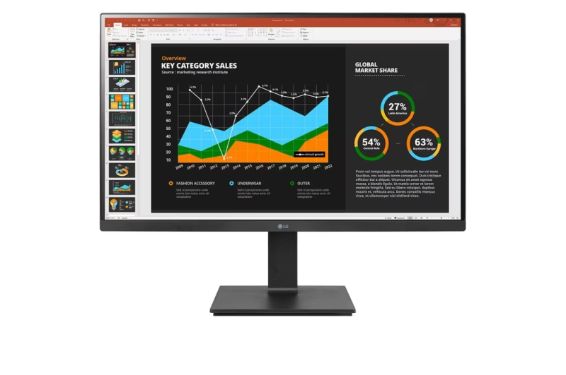 LG 27BQ75QB-B 27" QHD IPS 75Hz HDR Daisy Chain, Pivot, Height, HDMI,DP,USB-C Monitor