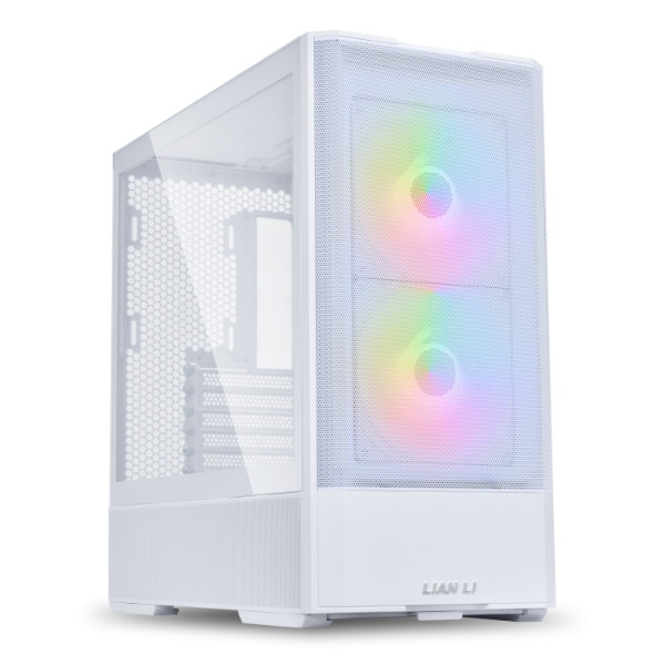 Lian Li LANCOOL 207 White TG 2x140mm ARGB Fans ATX Mid-Tower Case