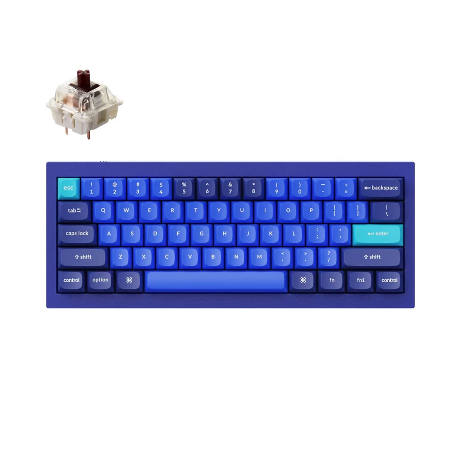 Keychron Q4 (60%) Navy Blue - B Gateron G Pro Brown Wired Mechanical Keyboard (Q4-O3)