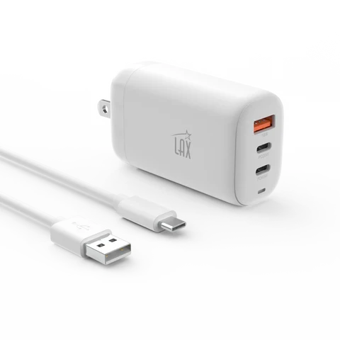 LAX Wall Charger USB PD 65W with International Plugs (PD65INT)
