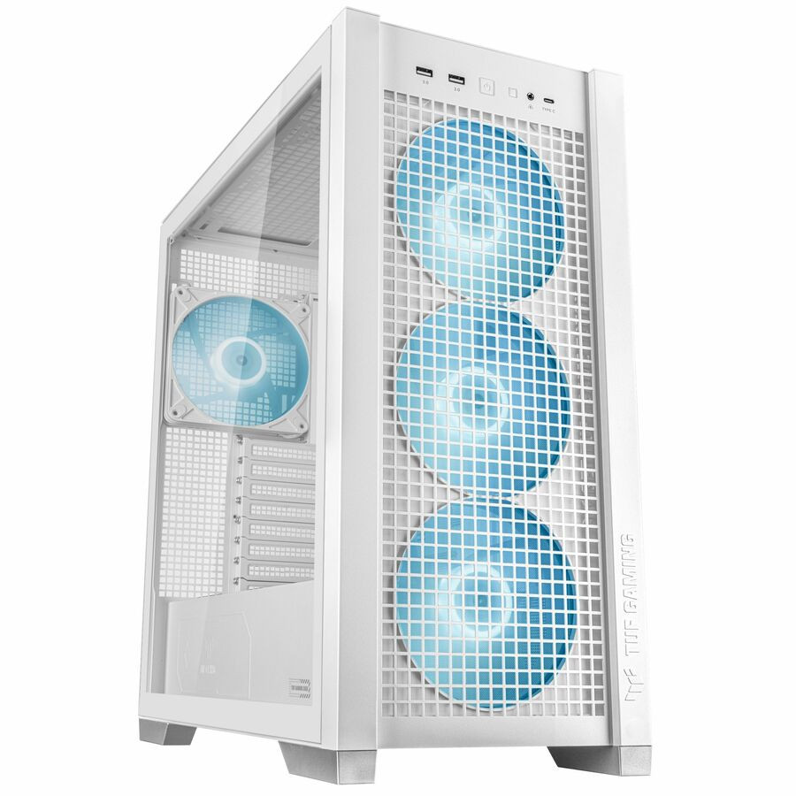 ASUS TUF Gaming GT302 ARGB White TG 4x140mm PWM ARGB Fans ATX Mid-Tower Case (GT302/ARGB FANS/WHT)