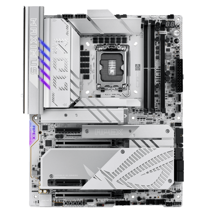 ASUS ROG MAXIMUS Z890 APEX LGA1851 ATX Intel Z890 2xDIMM DDR5 6xM.2 Thunderbolt 4 5Gb LAN Wi-Fi 7+BT White Motherboard