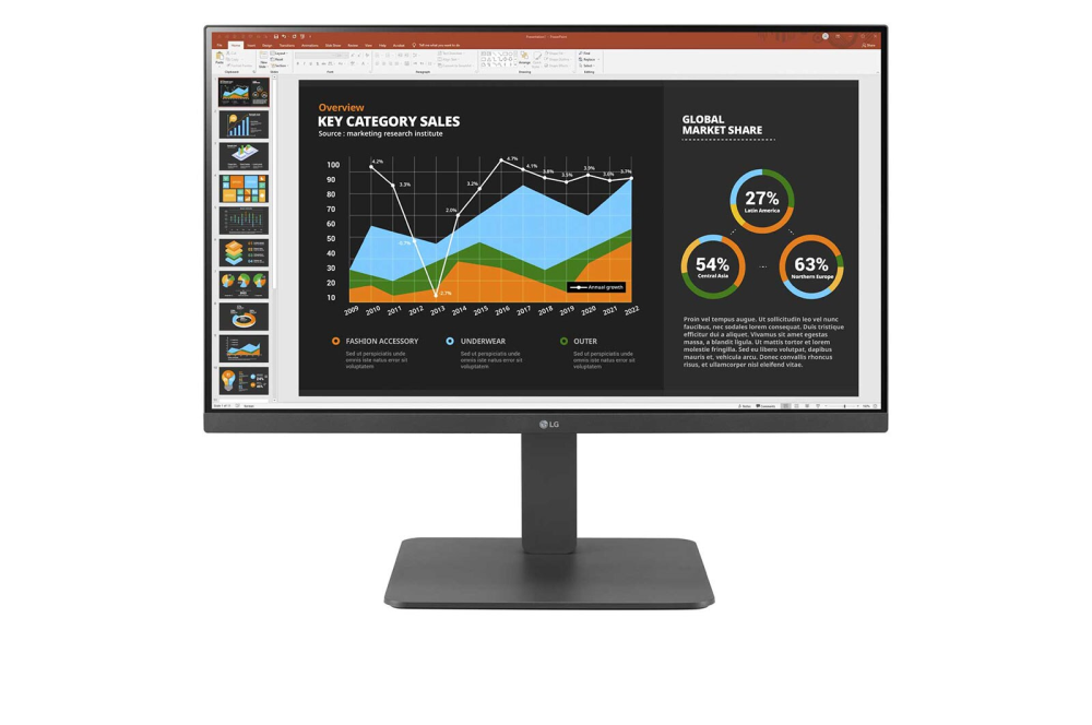 LG 24BR650B-C 24" FHD 1920x1080 IPS HDR 75Hz Daisy Chain, Pivot, Height, HDMI,DP Monitor