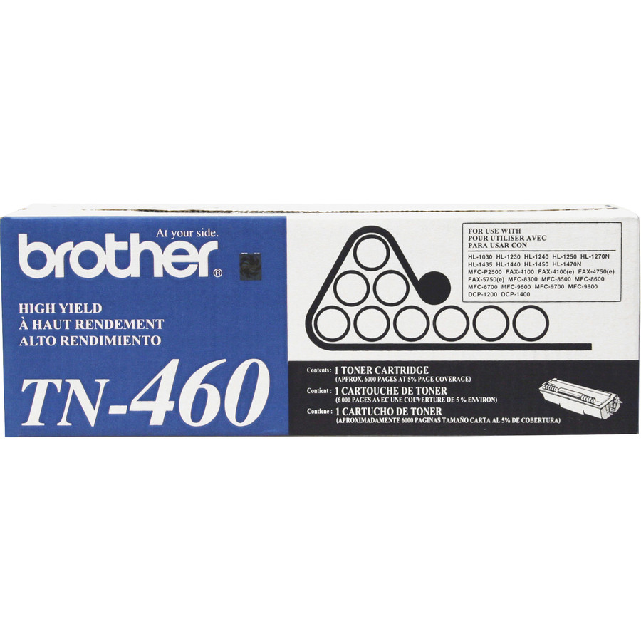 Brother TN460 Black Toner Cartridge, High Yield
