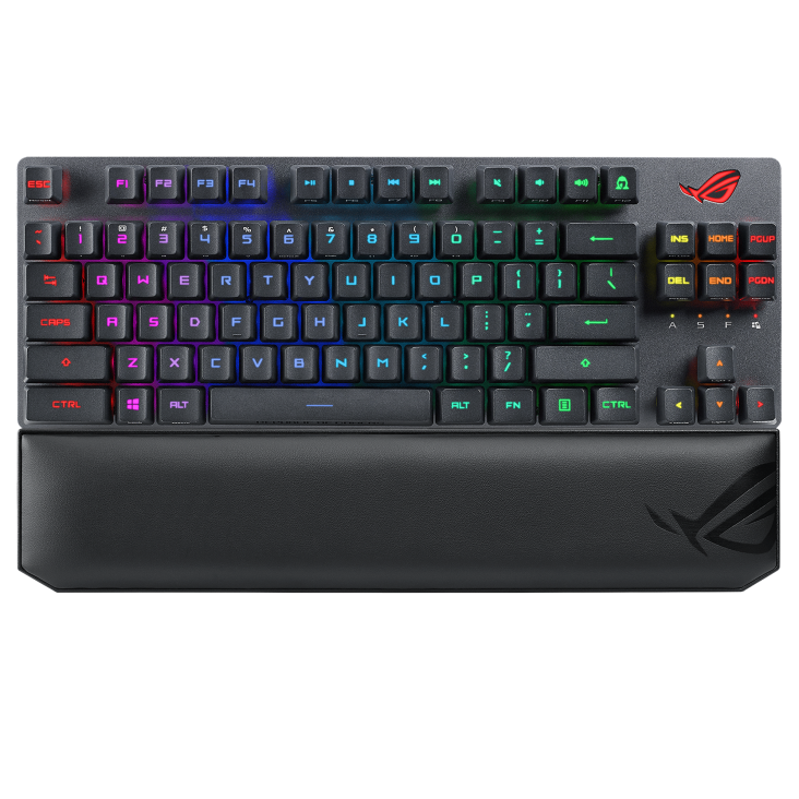 ASUS ROG Strix Scope RX TKL Wireless Deluxe (80%) ROG RX Blue Optical Switch Mechanical Keyboard (X807 STRIX SCOPE RX TKL WL D/BL/US/PBT)