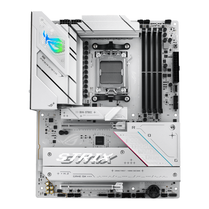 ASUS ROG Strix B850-A Gaming WiFi AM5 ATX AMD B850 4xDIMM DDR5 4xM.2 USB 20Gbps 2.5Gb LAN Wi-Fi 7+BT White Motherboard