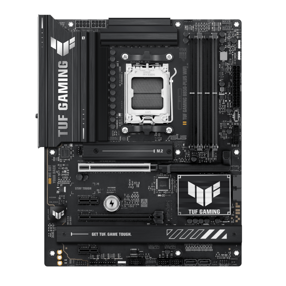 ASUS TUF Gaming B850-Plus WiFi AM5 ATX AMD B850 4xDIMM DDR5 3xM.2 USB 20Gbps 2.5Gb LAN Wi-Fi 7+BT Motherboard