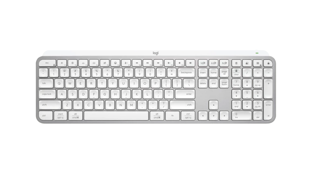 Logitech MX Keys S Pale Gray Logi Bolt Bluetooth Rechargeable Wireless Keyboard (920-011559)