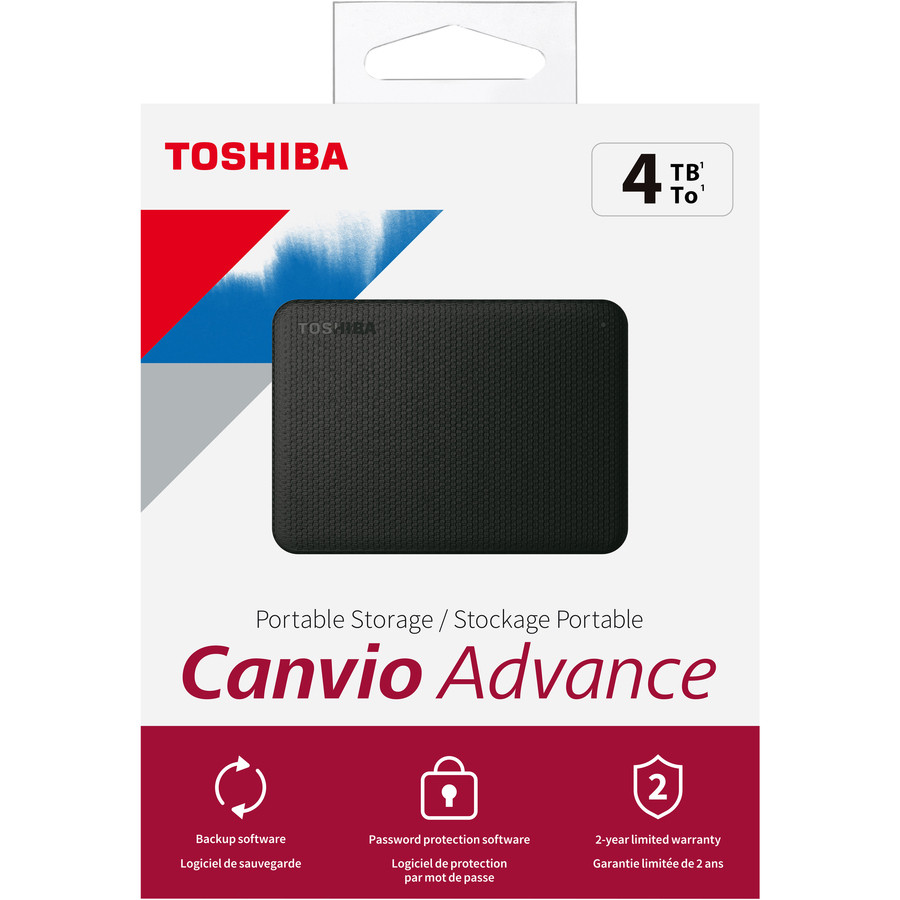 Toshiba Canvio Advance 4TB Black USB 3.0 External Hard Drive (HDTCA40XK3CA)