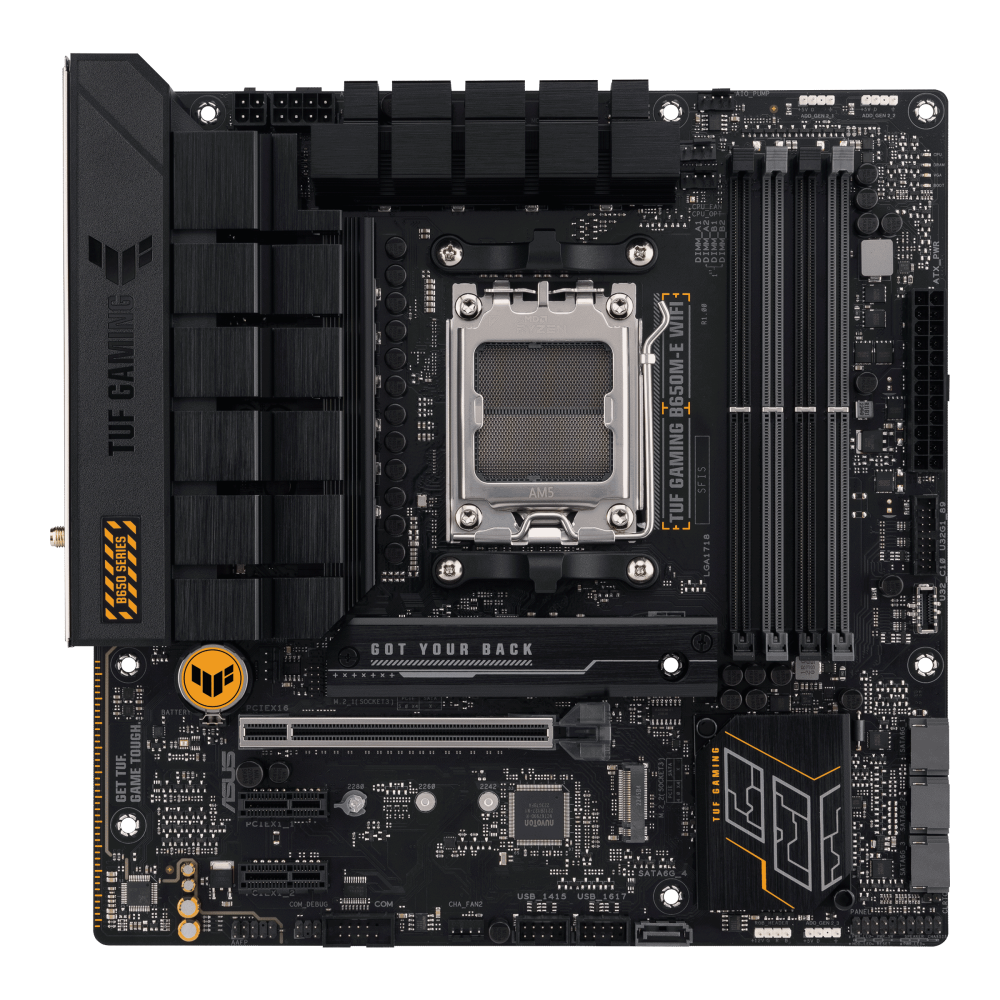 ASUS TUF Gaming B650M-E WiFi AM5 Micro-ATX AMD B650 4xDIMM DDR5 2xM.2 USB 3.2 2.5Gb LAN Wi-Fi 6+BT Motherboard